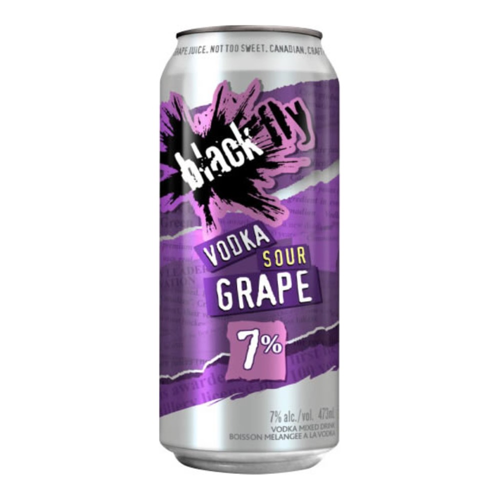 Black Fly Vodka Sour Grape 473 mL