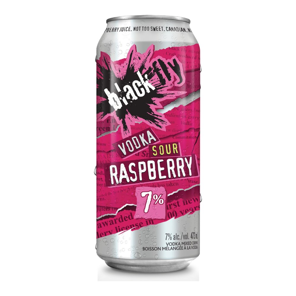 Black Fly Vodka Sour Raspberry 473 mL