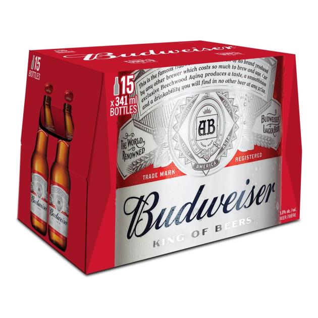 Budweiser 15 x 341 mL Bottles