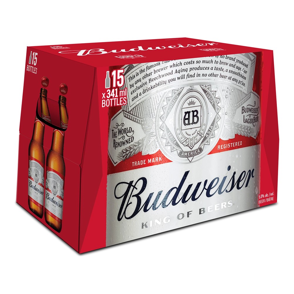 Budweiser 15 x 341 mL Bottles