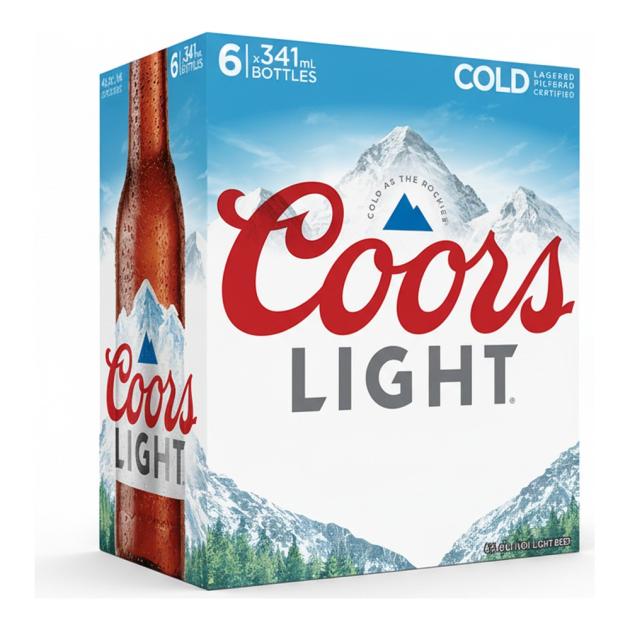 Coors Light 341mL Bottle