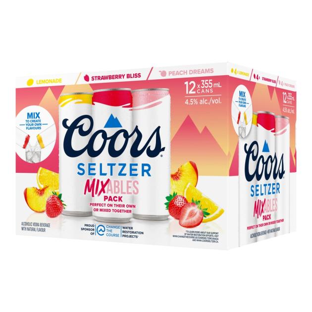 Coors Seltzer Mixables Pack 12 x 355 mL Cans