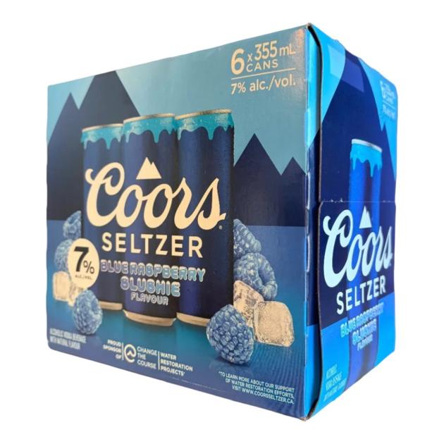 Coors Seltzer Slushie 7.0 Blue Raspberry 6 x 355ml Cans