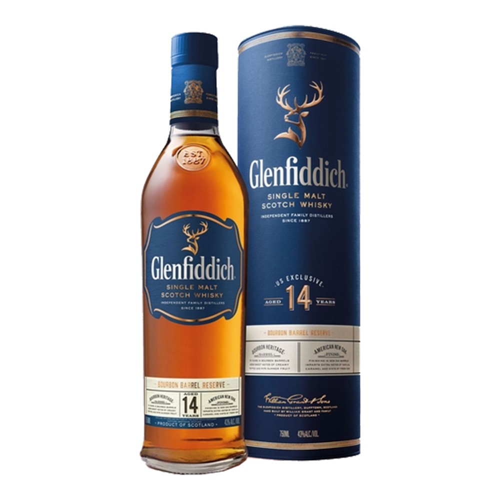 Glenfiddich 'Bourbon Barrel Reserve' 14 Year Malt Scotch Whisky 750 mL