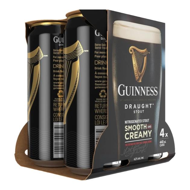 Guinness Draught 4 x 440 mL Cans
