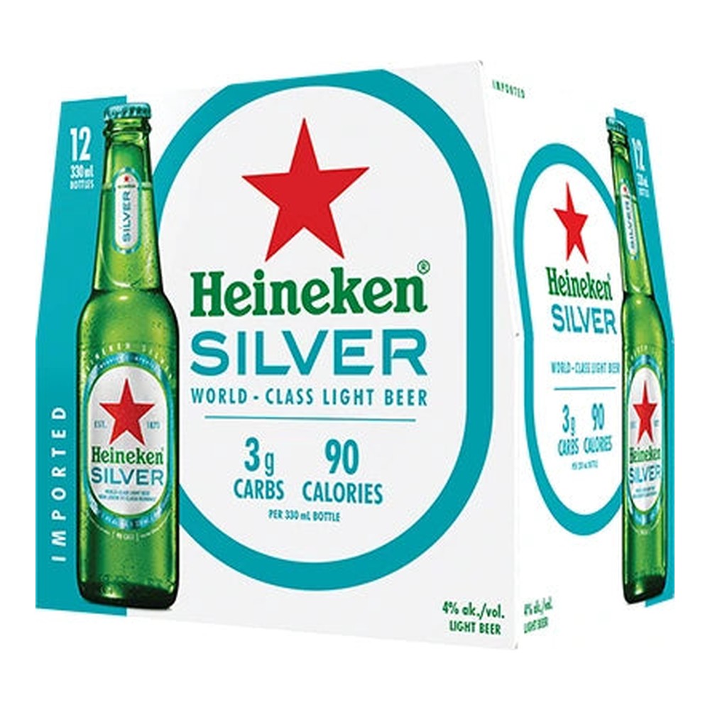 Heineken Silver 12 x 330 mL Bottles