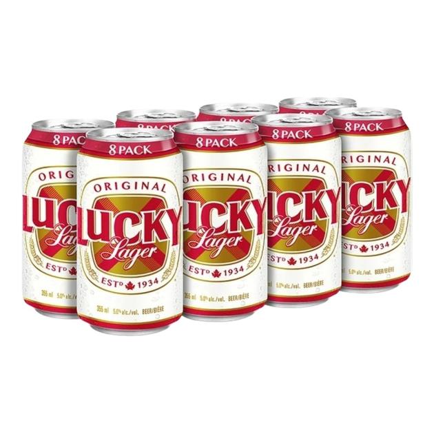 Lucky Lager 8 x 355 mL Cans