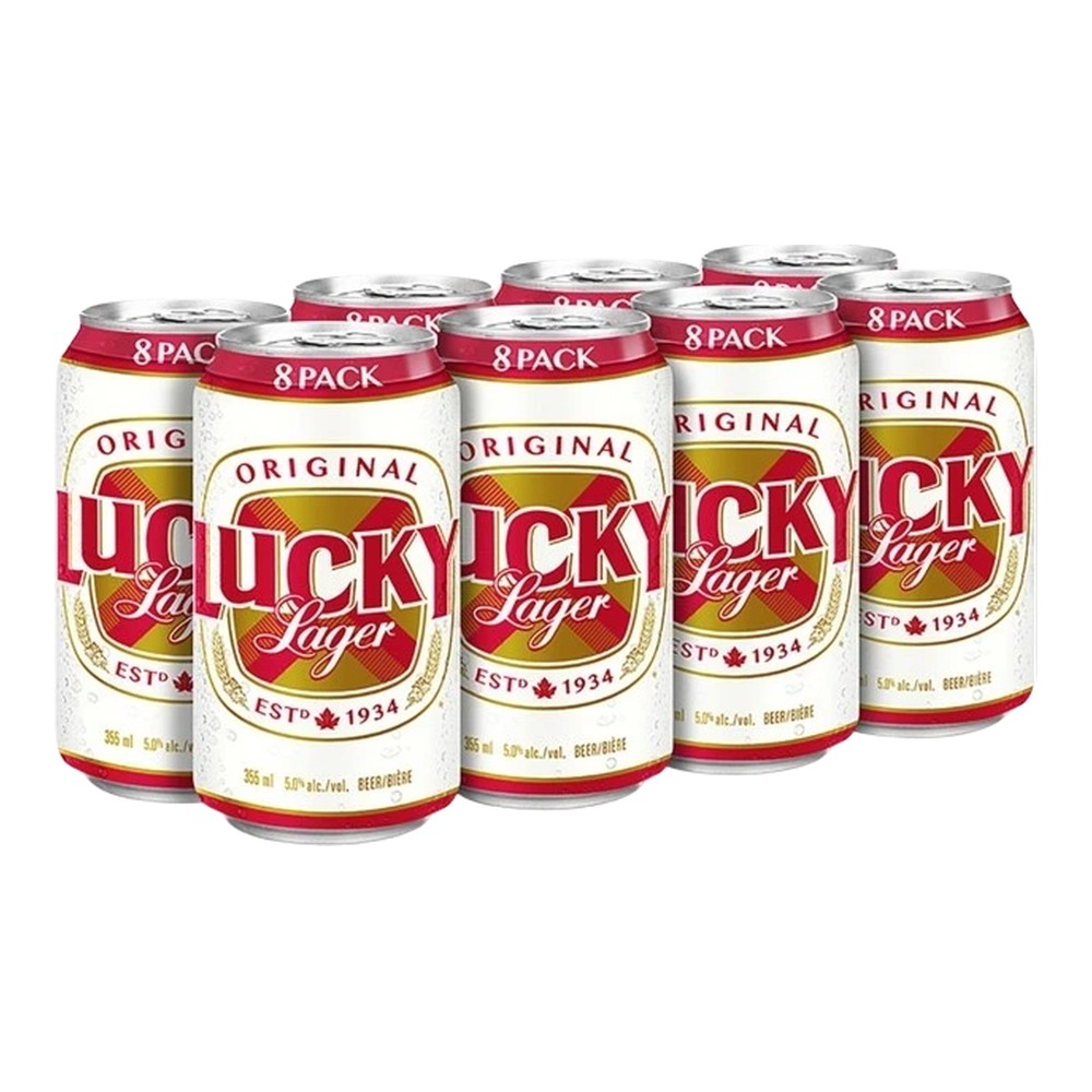 Lucky Lager 8 x 355 mL Cans