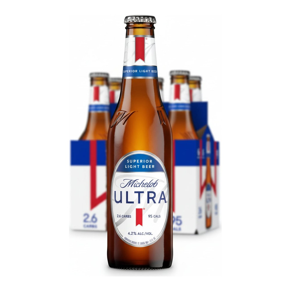 Michelob Ultra Light Lager 6 x 341ml Bottles