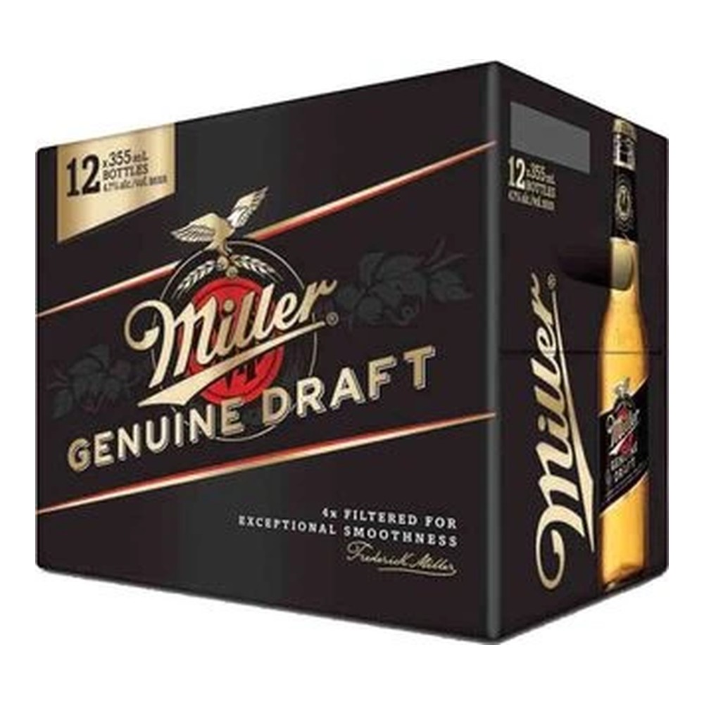 Miller Genuine Draft 12 x 355 mL Bottles