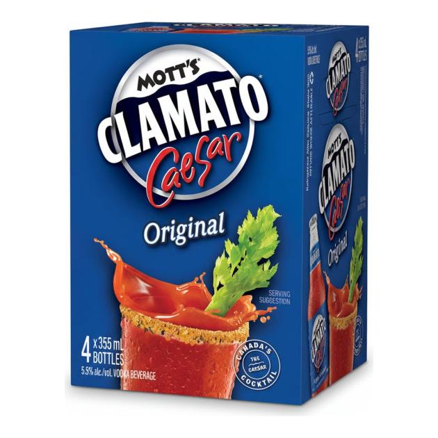 Mott's Clamato Caesar Original 4 x 341ml Bottles