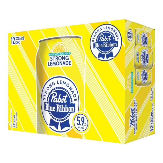 Pabst Blue Ribbon Strong Lemonade 12 x 355 mL Cans