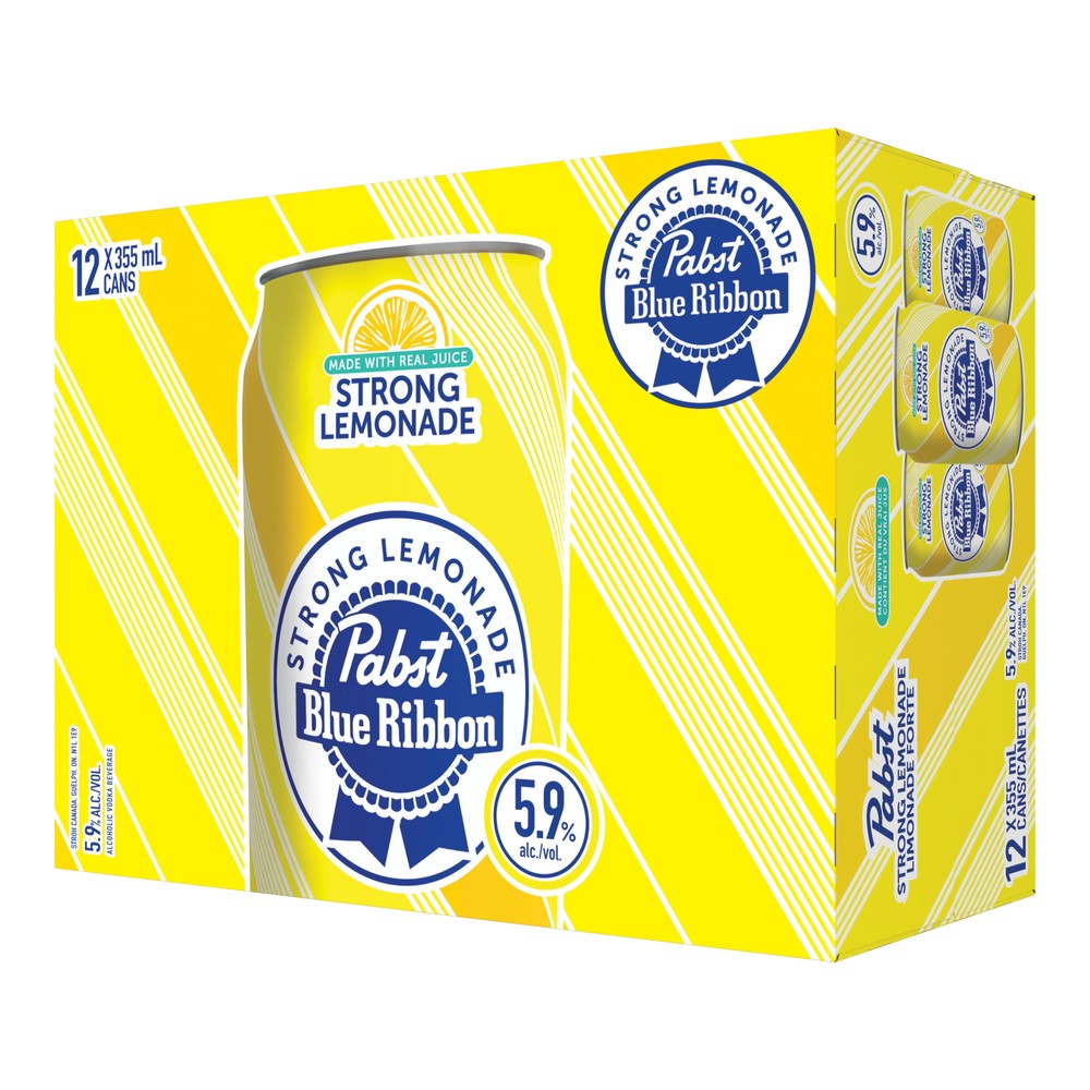 Pabst Blue Ribbon Strong Lemonade 12 x 355 mL Cans