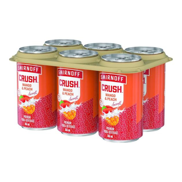 Smirnoff Crush Mango & Peach 6 x 355 mL