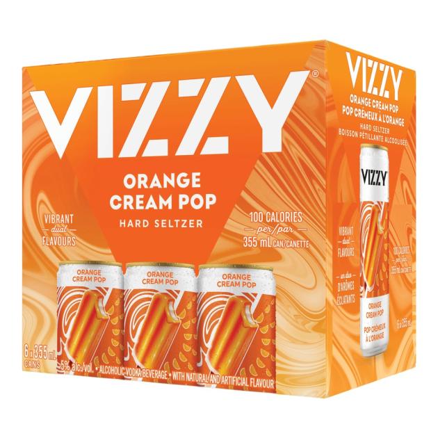 Vizzy Hard Seltzer Orange Cream Pop 6 x 355 mL Cans