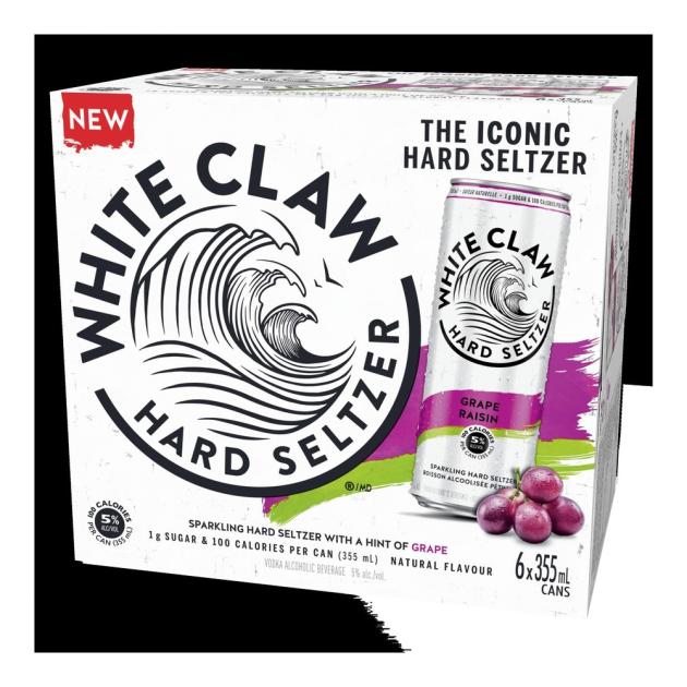 White Claw Grape Hard Seltzer 473ml Can