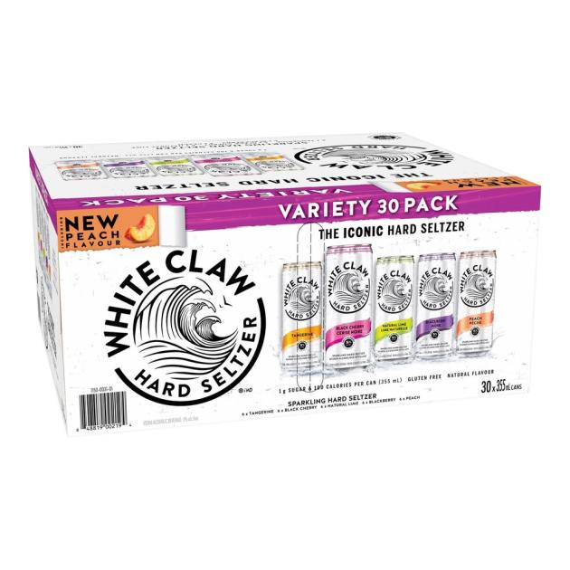 White Claw Hard Seltzer Mix Pack 30 x 355ml Cans