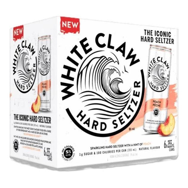 White Claw Hard Seltzer Peach 6 x 355 mL