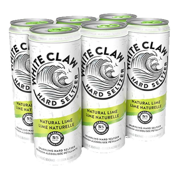 White Claw Natural Lime Sparkling Hard Seltzer 6 x 355 mL